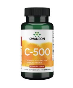 SWANSON Witamina C500 + dzika ró¿a 100 kaps