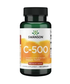 SWANSON Witamina C500 + dzika ró¿a 100 kaps