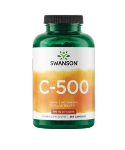 SWANSON Witamina C500 + dzika ró¿a 250 kaps