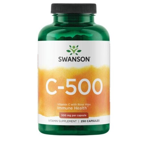 SWANSON Witamina C500 + dzika ró¿a 250 kaps