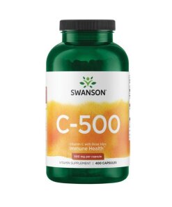 SWANSON Witamina C500 + dzika ró¿a 400kaps