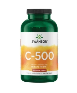 SWANSON Witamina C500 + dzika ró¿a 400kaps