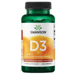 SWANSON Witamina D-3 1000IU 250 kaps.
