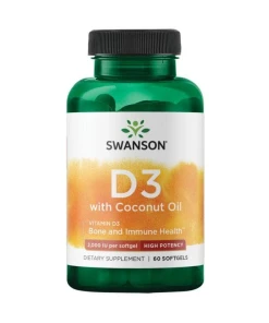 SWANSON Witamina D-3 2000IU z olejem z koko