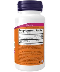 NOW Foods - C-vitamin-500 med hyben - 250 tabletter