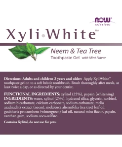 NOW Foods - XyliWhite, Neem & Tea Tree Tandpasta Gel - 181g
