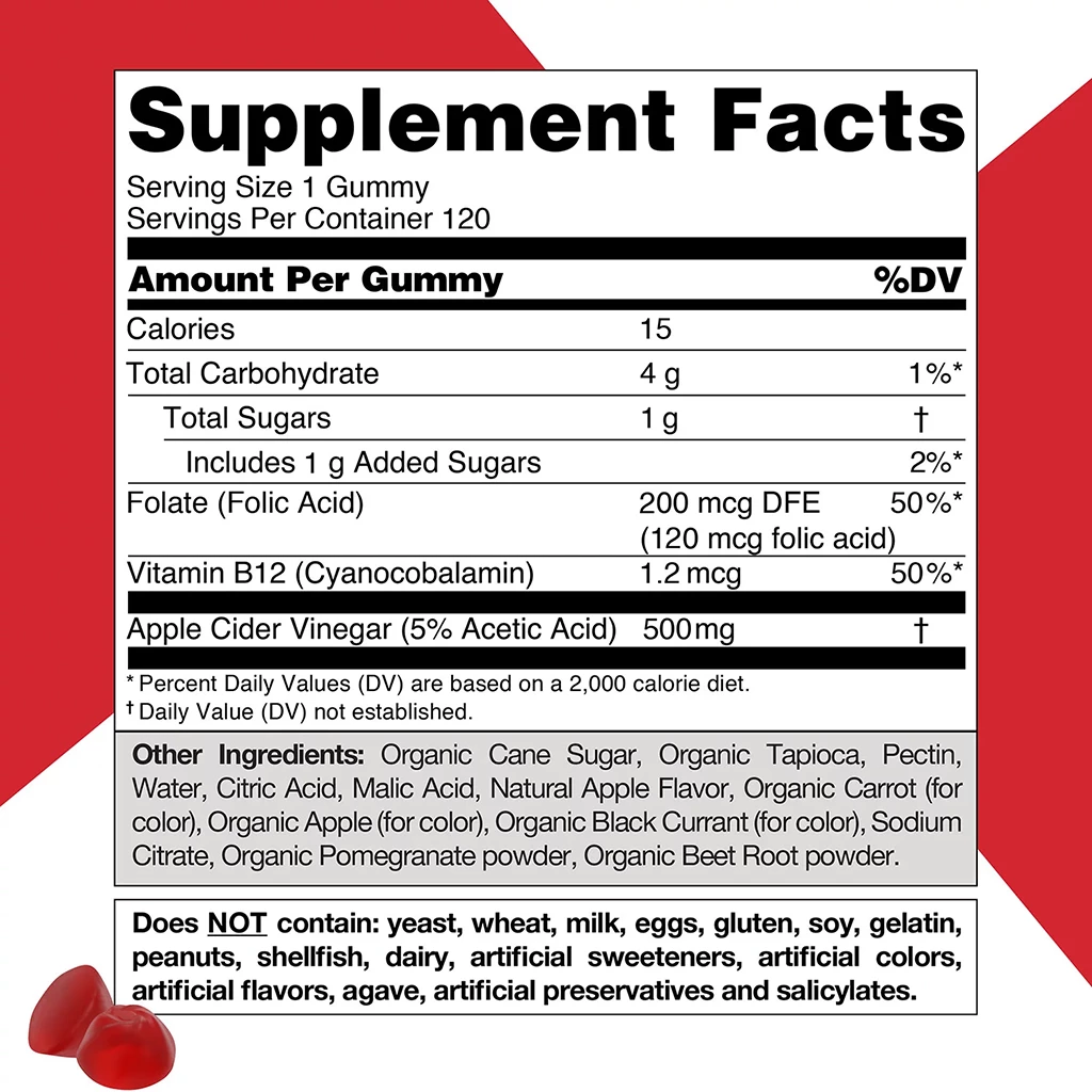 Apple - Żelki z octem jabłkowym, standardowy rozmiar - obrazek 6