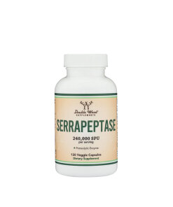 Double Wood Supplements Serrapeptase  (120 Capsules)