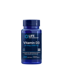 Life Extension - Vitamin D3 25 mcg (1000 IU) (250 Softgels)