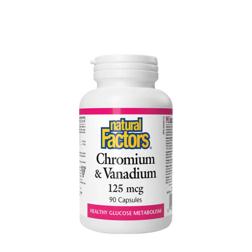 Natural Factors Chromium & Vanadium 125 mcg (90 Capsules)