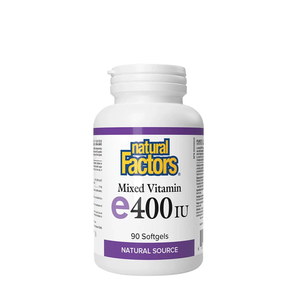 Natural Factors Mixed Vitamin E Natural Source 400 IU (90 Softgels)