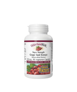 Natural Factors Super Strength Grape Seed Extract 100 mg (90 Capsules)