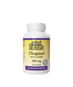 Natural Factors Ubiquinol Active CoQ10 100 mg (60 Softgels)