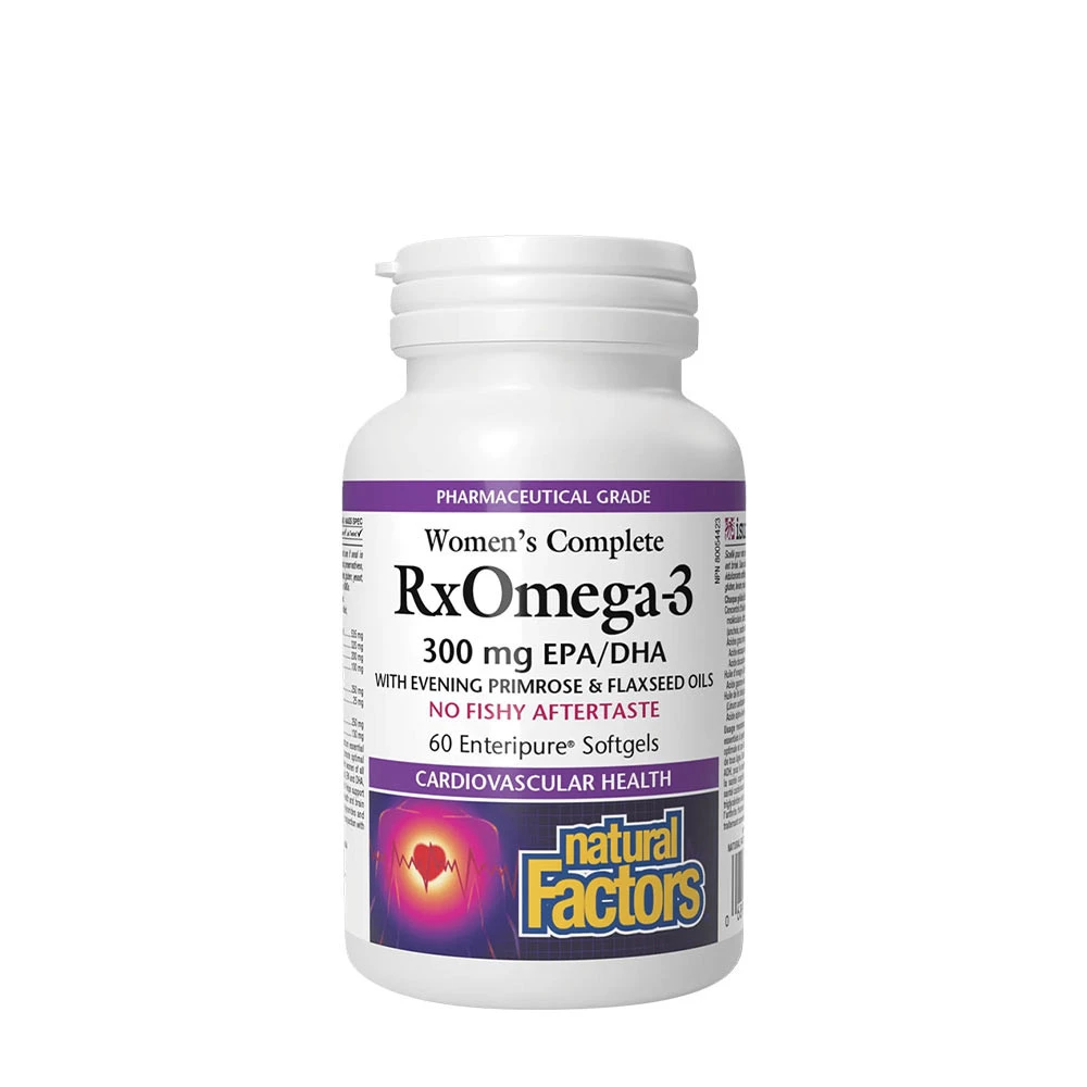 Natural Factors Women’s Complete RxOmega-3 300 mg EPA/DHA (60 Softgels)