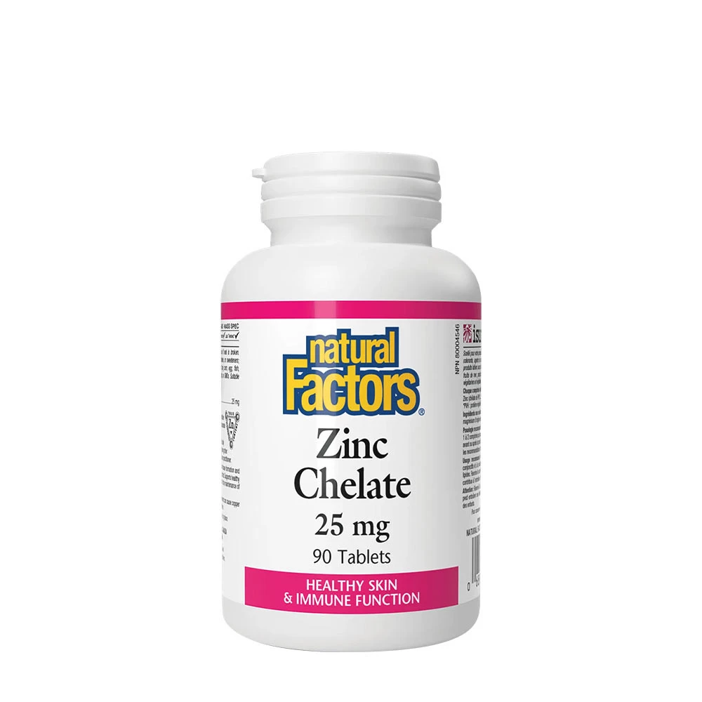 Natural Factors Zinc Chelate 25 mg (90 Tablets)