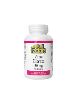 Natural Factors Zinc Citrate 50 mg (90 Tablets)