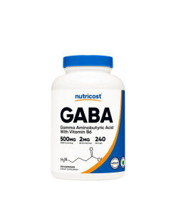 Nutricost - GABA + B6 500 mg (240 Capsules)