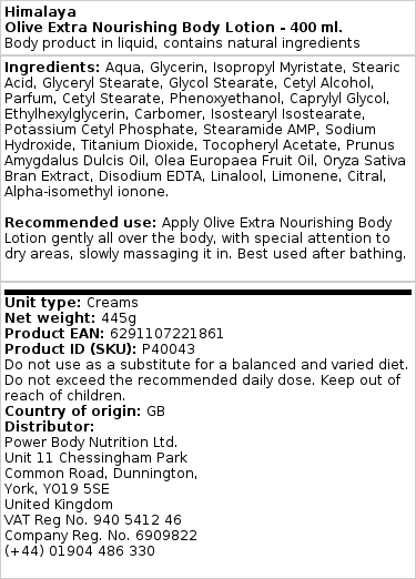 The Body Shop – Olive Extra Nourishing Body Lotion 400 ml - obrazek 2