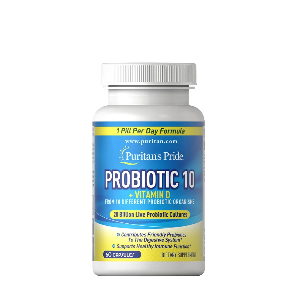 Puritans Pride Probiotic 10 (60 Veg Capsules)