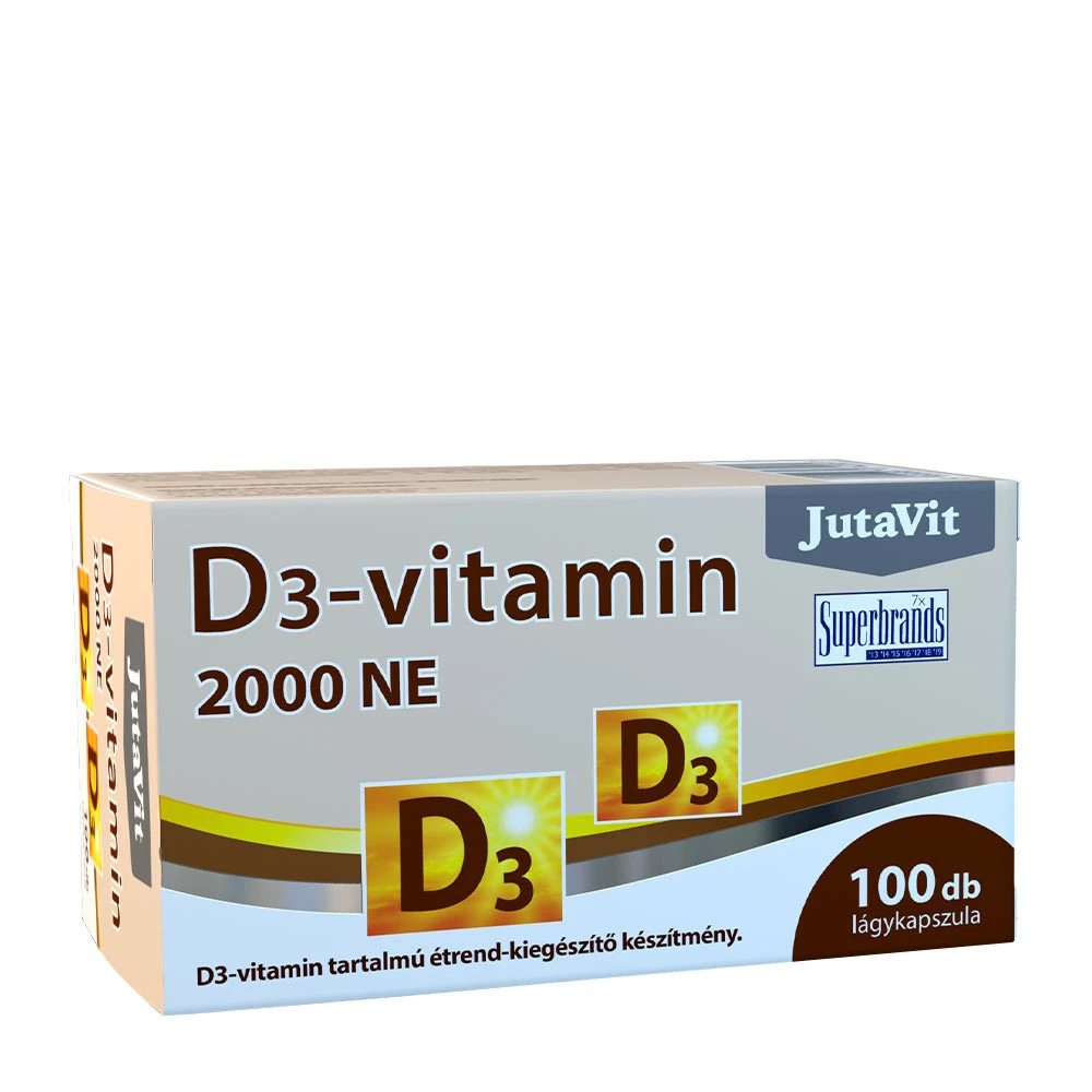 JutaVit Vitamin D3 2000 IU (50 mcg) (100 Softgels)