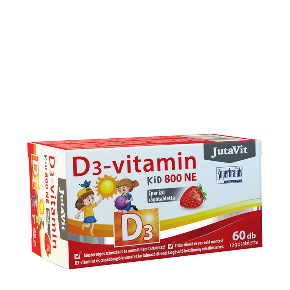 JutaVit Vitamin D3 Kid 800 IU (60 Chewable Tablets