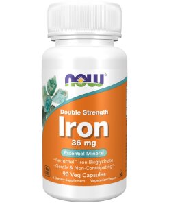 NOW Iron 36 mg Ferrochel(R) (90 Capsules)