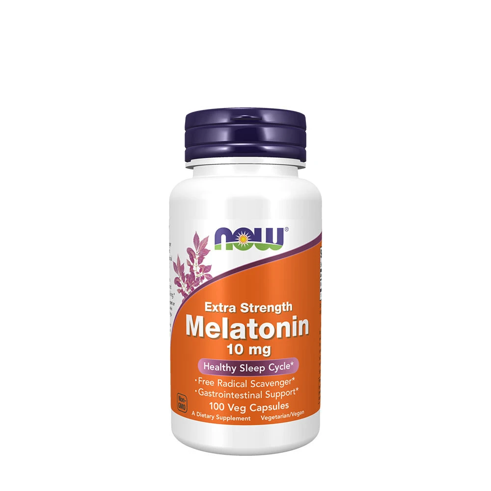 NOW Melatonin 10 mg Extra Strength (100 Veg Capsules)