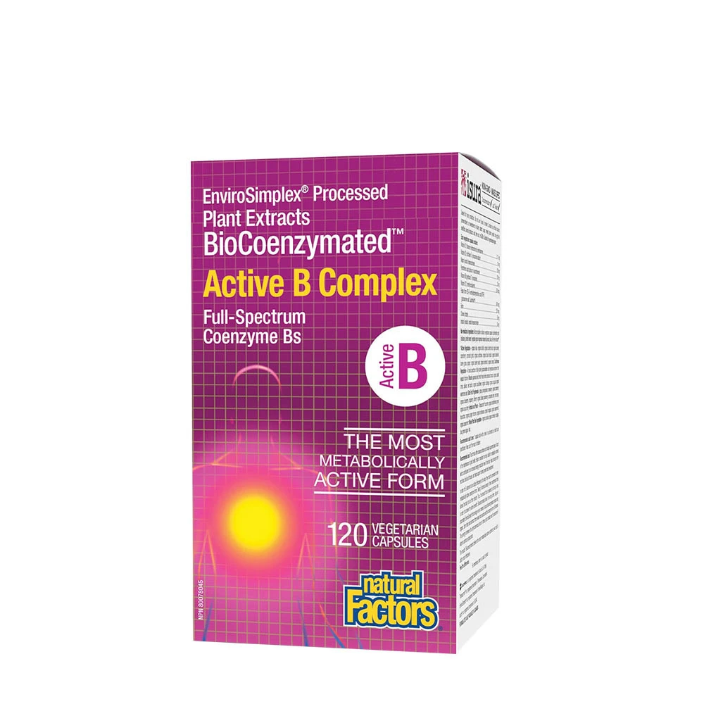 Natural Factors Biocoenzymated Active B Complex (120 Capsules)