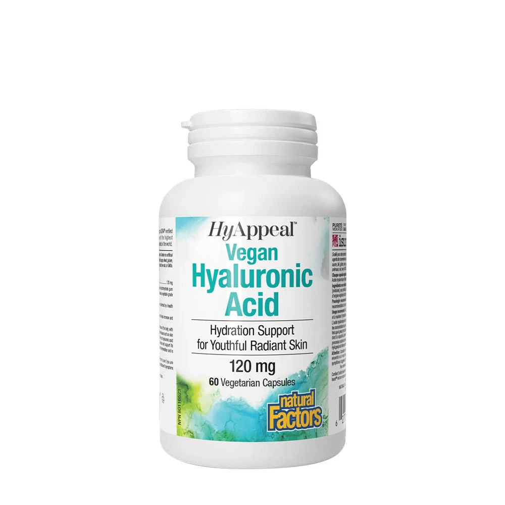 Natural Factors HyAppeal Vegan Hyaluronic Acid (60 Capsules)