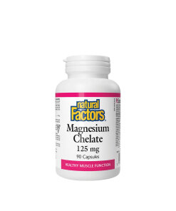 Natural Factors Magnesium Chelate 125 mg (90 Capsules)