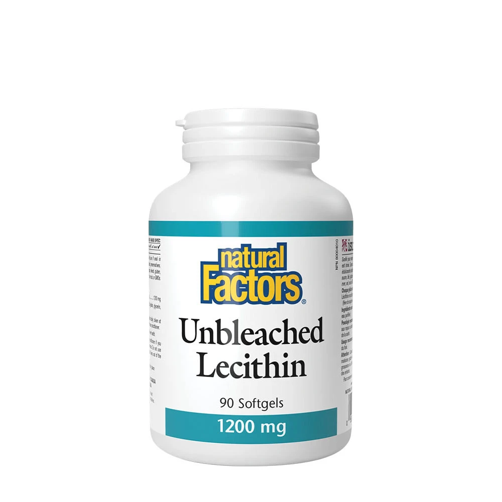 Natural Factors Unbleached Lecithin 1200 mg (90 Softgels)