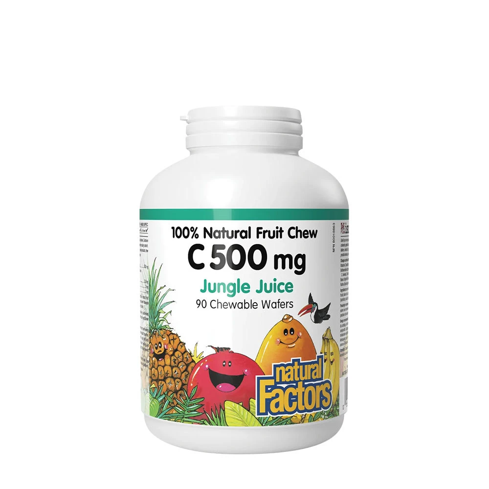 Natural Factors Vitamin C 500 mg 100% Natural Fruit Chew (90 Chewables