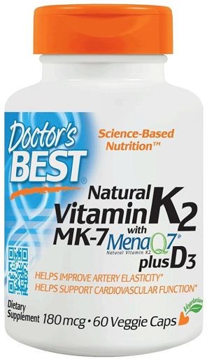Natural Vitamin K2 MK7 with MenaQ7 plus D3